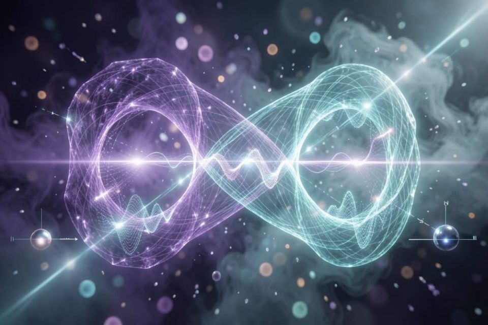 Abstract visualization of quantum wave-particle duality